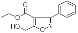 structure of CAS# 95104-44-2, 5-(Hydroxymethyl)-3-phenyl-4-isoxazolecarboxylic acid ethyl ester