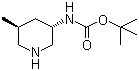 structure of CAS# 951163-61-4, N-[(3S,5S)-5-甲基-3-哌啶基]氨基甲酸叔丁酯