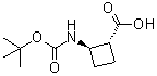 structure of CAS# 951173-38-9, (1R,2R)-2-[[叔丁氧羰基]氨基]环丁烷羧酸