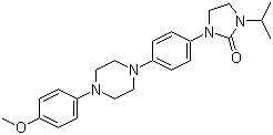 CAS # 95182-50-6, 1-[4-[4-(4-Methoxyphenyl)-1-piperazinyl]phenyl]-3-(1-methylethyl)-2-imidazolidinone