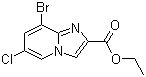 structure of CAS# 951884-22-3, Ethyl 8-Bromo-6-chloroimidazo[1,2-a]pyridine-2-carboxylate