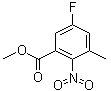 structure of CAS# 952479-97-9, Methyl 5-fluoro-3-methyl-2-nitrobenzoate
