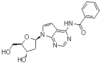 CAS # 95261-09-9, N-[7-(2-Deoxy-beta-D-erythro-pentofuranosyl)-7H-pyrrolo[2,3-d]pyrimidin-4-yl]benzamide