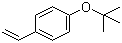 CAS # 95418-58-9, 4-tert-Butoxystyrene, 1-(Tert-butoxy)-4-ethenylbenzene