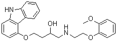 CAS 登录号：955371-84-3, 4-(9H-咔唑-4-基氧基)-1-[[2-(2-甲氧基苯氧基)乙基]氨基]-2-丁醇