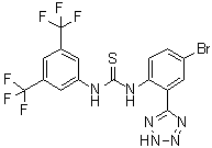 structure of CAS# 956014-19-0, 1-[3,5-二(三氟甲基)苯基]-3-[4-溴-2-(1H-四唑-5-基)苯基]硫脲