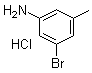 structure of CAS# 957034-79-6, 3-Bromo-5-methylaniline hydrochloride