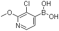 structure of CAS# 957060-88-7, 3-氯-2-甲氧基吡啶-4-硼酸