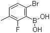 structure of CAS# 957061-15-3, 6-溴-2-氟-3-甲基苯硼酸