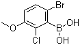 structure of CAS# 957062-55-4, 6-溴-2-氯-3-甲氧基苯硼酸