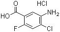 structure of CAS# 957120-34-2, 5-氨基-4-氯-2-氟苯甲酸盐酸盐