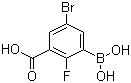structure of CAS# 957120-63-7, 5-溴-3-羧基-2-氟苯硼酸