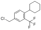 structure of CAS# 957205-24-2, 4-(Cyclohexyl)-3-(trifluoromethyl)benzyl chloride