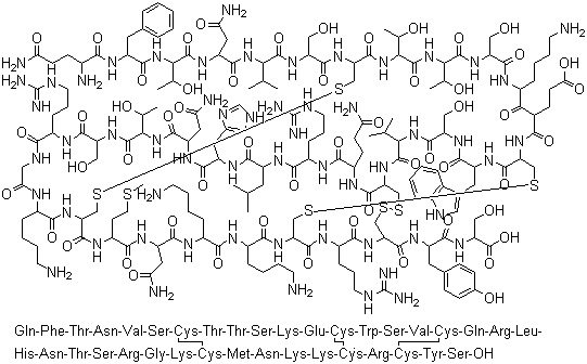CAS # 95751-30-7, Charybdotoxin, Charybdotoxin (Leiurus quinquestriatus hebraeus)