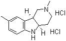 CAS # 95751-51-2, Stobadine dihydrochloride, cis-(-)-2,3,4,4a,5,9b-Hexahydro-2,8-dimethyl-1H-pyrido[4,3-b]indole dihydrochloride, (-)-Stobadine dihydrochloride, DH 1011, Stobadin, Stobadin dihydrochloride, Stobadine,