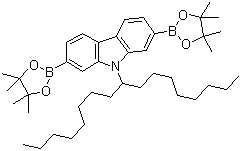 structure of CAS# 958261-51-3, 9-(1-Octylnonyl)carbazole-2,7-bis(boronic acid pinacol ester)
