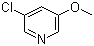 structure of CAS# 95881-83-7, 3-氯-5-甲氧基吡啶