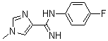 CAS 登录号：959604-70-7, N-(4-氟苯基)-1-甲基-1H-咪唑-4-甲脒