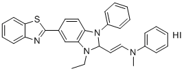 structure of CAS# 959841-49-7, N-[(E)-2-[5-(1,3-苯并噻唑-2-基)-3-乙基-1-苯基-2H-苯并咪唑-2-基]乙烯基]-N-甲基苯胺氢碘酸盐