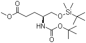 CAS # 96014-55-0, (S)-4-[[(tert-Butoxy)carbonyl]amino]-5-[[(tert-butyl)dimethylsilyl]oxy]pentanoic acid methyl ester