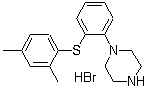 structure of CAS# 960203-27-4, 1-[2-[(2,4-二甲基苯基)硫基]苯基]哌嗪氢溴酸盐