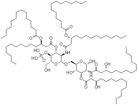 CAS # 960324-04-3, 2-Deoxy-6-O-[2-deoxy-3-O-[(3R)-1-oxo-3-[(1-oxotetradecyl)oxy]tetradecyl]-2-[[(3R)-1-oxo-3-[(1-oxotetradecyl)oxy]tetradecyl]amino]-4-O-phosphono-beta-D-glucopyranosyl]-2-[[(3R)-3-hydroxy-1-oxotetradecyl]amino]-alpha-D-glucopyranose 3-[(3R)-3-hydroxytetradecanoate]