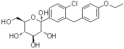 structure of CAS# 960404-86-8, 1-C-[4-氯-3-[(4-乙氧基苯基)甲基]苯基]-alpha-D-吡喃葡萄糖