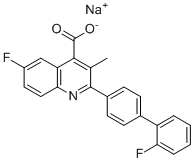 structure of CAS# 96201-88-6, Brequinar sodium