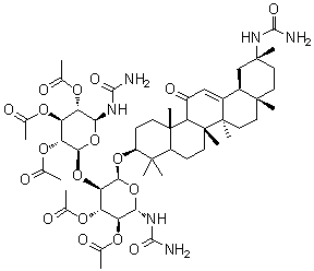 CAS # 96236-63-4, [(5S)-2,3-Di-O-acetyl-5-C-[[(3beta,20beta)-20-[(aminocarbonyl)amino]-11-oxo-30-norolean-12-en-3-yl]oxy]-4-O-[(5S)-2,3,4-tri-O-acetyl-5-C-[(aminocarbonyl)amino]-beta-D-xylopyranosyl]-beta-L-xylopyranosyl]urea