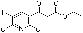 structure of CAS# 96568-04-6, 2,6-二氯-5-氟烟酰乙酸乙酯