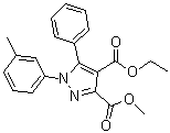 CAS # 96722-67-7, 1-(3-Methylphenyl)-5-phenyl-1H-pyrazole-3,4-dicarboxylic acid 4-ethyl 3-methyl ester