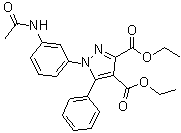 CAS 登录号：96722-88-2, 1-[3-(乙酰氨基)苯基]-5-苯基-1H-吡唑-3,4-二甲酸二乙酯