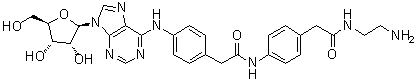structure of CAS# 96760-69-9, N-[4-[2-[[4-[2-[(2-Aminoethyl)amino]-2-oxoethyl]phenyl]amino]-2-oxoethyl]phenyl]adenosine
