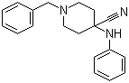 structure of CAS# 968-86-5, 4-Anilino-1-benzyl-4-cyanopiperidine