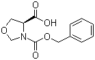 structure of CAS# 97534-82-2, (S)-3-Benzyloxycarbonyl-4-oxazolidinecarboxylic acid