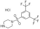 CAS # 97630-12-1, 1-[[3,5-Bis(trifluoromethyl)phenyl]sulfonyl]piperazine hydrochloride