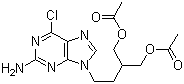 9-(4-Acetoxy-3-acetoxymethylbutyl)-2-amino-6-chloropurine molecular structure (CAS 97845-60-8)