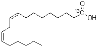 (Z,Z)-9,12-Octadecadienoic-1-<sup>13</sup>C acid molecular structure (CAS 98353-71-0)