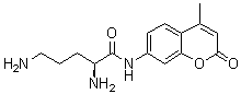 (S)-2,5-Diamino-N-(4-methyl-2-oxo-2H-1-benzopyran-7-yl)pentanamide molecular structure (CAS 98516-75-7)