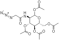structure of CAS# 98924-81-3, 2-[(Azidoacetyl)amino]-2-deoxy-D-glucopyranose 1,3,4,6-tetraacetate