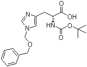 structure of CAS# 99310-01-7, N-叔丁氧羰基-N'-苄氧甲基-D-组氨酸