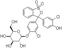 CAS # 99792-79-7, Chlorophenol Red-beta-D-galactopyranoside, beta-D-Galactopyranoside 2-chloro-4-[3-(3-chloro-4-hydroxyphenyl)-1,1-dioxido-3H-2,1-benzoxathiol-3-yl]phenyl